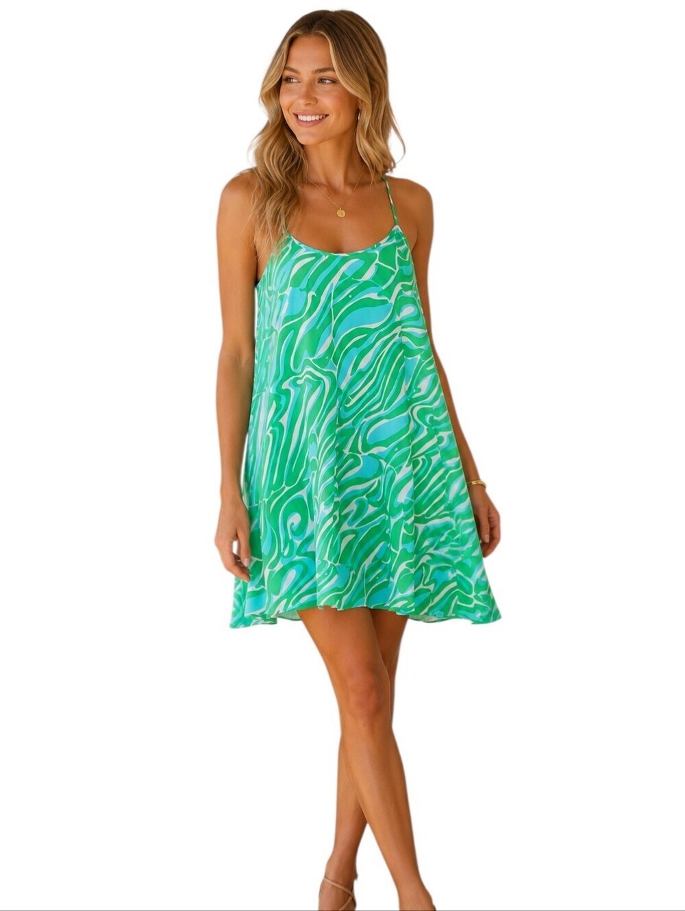 Lilly Pulitzer Maisy 100% Silk Swirl Print Swing Dress XXS